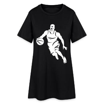Basketteur - Robe T-shirt Femme - noir - Devant