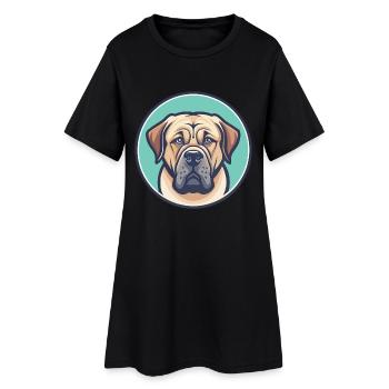 Dogue espagnol chien race dessin animé Kawaii Clipart - Robe T-shirt Femme - noir - Devant