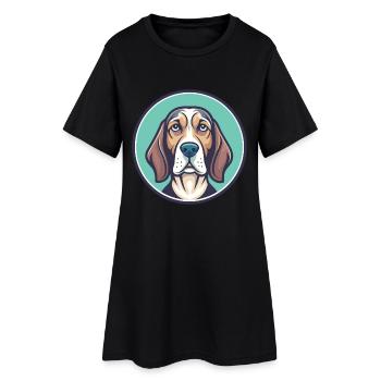 Chien de chasse yougoslave Race Dessin animé Kawaii Clipart - Robe T-shirt Femme - noir - Devant