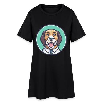 St Johns Chien d’eau Race Dessin animé Kawaii Clipart - Robe T-shirt Femme - noir - Devant