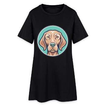 Vizsla Dog Breed Cartoon Kawaii Clipart Animal Pet - Women’s T-Shirt Dress - black - Front