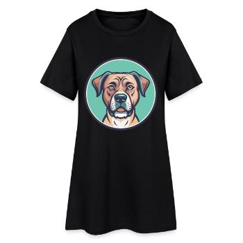 arbre Tennessee bringé chien race dessin animé Kawaii - Robe T-shirt Femme - noir - Devant