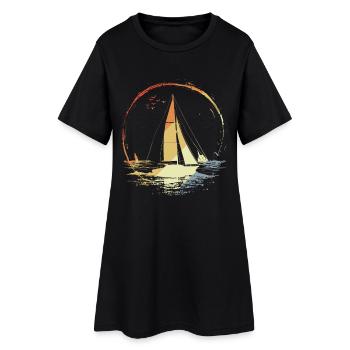 Voile d’époque - Robe T-shirt Femme - noir - Devant