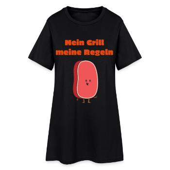 mein grill, meine regeln - Frauen T-Shirt-Kleid - Schwarz - Vorne