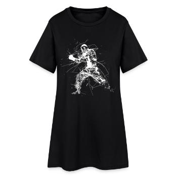 Kickboxing Drawing - Women’s T-Shirt Dress - black - Front