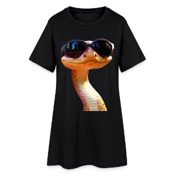 Serpent Python Cobra Mamba Serpent à sonnettes Serpent - Robe T-shirt Femme - noir - Devant