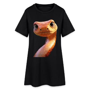 Serpent Python Cobra Mamba Serpent à sonnettes Serpent - Robe T-shirt Femme - noir - Devant