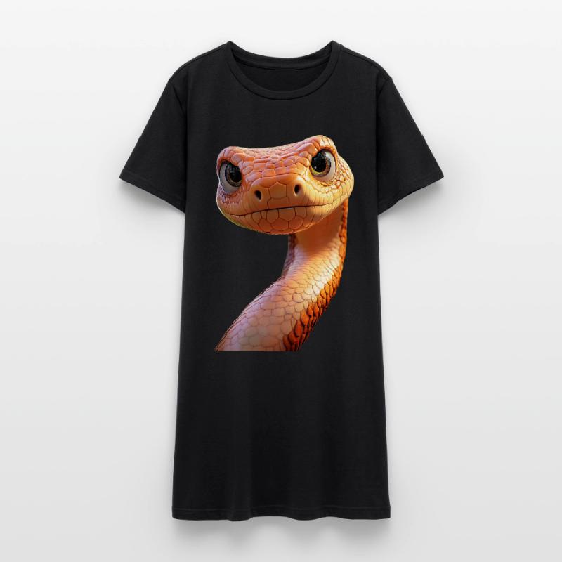 Snake Python Cobra Mamba Rattlesnake Snake Women’s T-Shirt Dress
