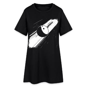 Boule de bowling - Robe T-shirt Femme - noir - Devant