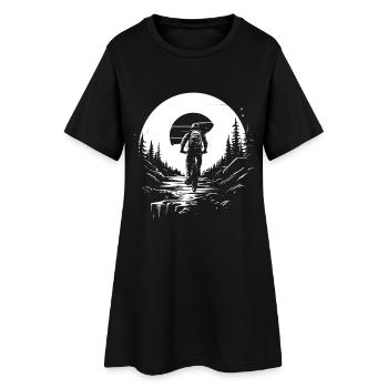 Croquis de VTT - Robe T-shirt Femme - noir - Devant