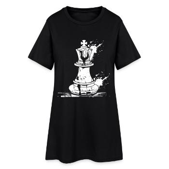 Schachfigur Skizze - Frauen T-Shirt-Kleid - Schwarz - Vorne