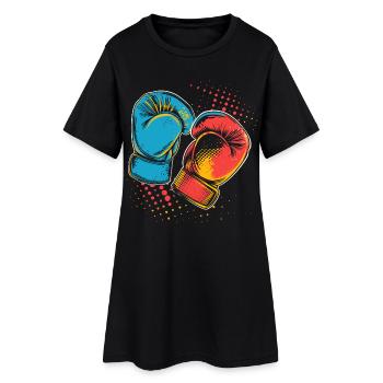 Gants de boxe Graphic - Robe T-shirt Femme - noir - Devant