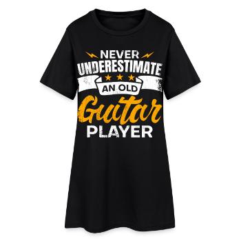 Never underestimate an old guitarist - Women’s T-Shirt Dress - black - Front