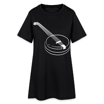 Croquis de banjo - Robe T-shirt Femme - noir - Devant