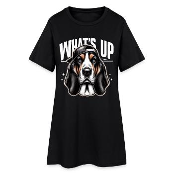 Basset Hound Gangster What’s Up Dog Gift - Robe T-shirt Femme - noir - Devant