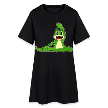 Grenouille Yoga Fitness Gymnastique - Robe T-shirt Femme - noir - Devant