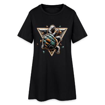 Tortue de bloc : cadeau d’escalade - Robe T-shirt Femme - noir - Devant