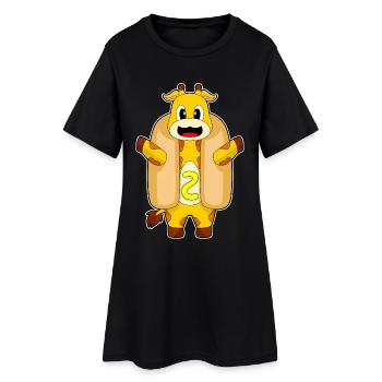 Girafe Hotog - Robe T-shirt Femme - noir - Devant