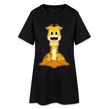 Funny Giraffe - Women’s T-Shirt Dress - black - Front