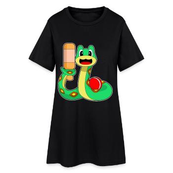 Serpent Cricket Batte de cricket - Robe T-shirt Femme - noir - Devant