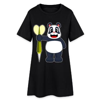 Panda Dart Dartpfeil - Robe T-shirt Femme - noir - Devant