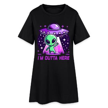 Extraterrestre, je suis hors d’ici Extraterrestres - Robe T-shirt Femme - noir - Devant