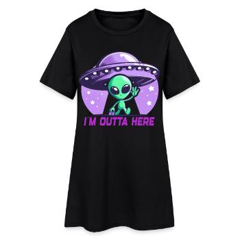 Extraterrestre, je suis hors d’ici Extraterrestres - Robe T-shirt Femme - noir - Devant