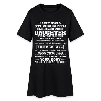 Stolze Stieftochter & Stolzer Stiefvater Bonus Tee - Robe T-shirt Femme - noir - Devant