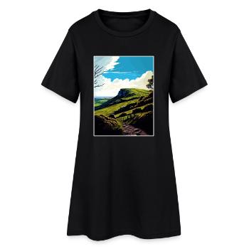 Mendip Hills Anob Affiche de voyage Peinture Souvenir WPA - Robe T-shirt Femme - noir - Devant