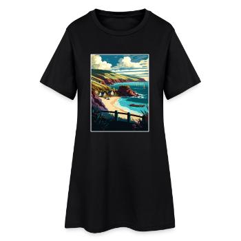South Devon Anob Affiche de voyage Souvenir Peinture WPA - Robe T-shirt Femme - noir - Devant