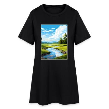 Lagan Valley Aonb Affiche de voyage Souvenir Peinture WPA - Robe T-shirt Femme - noir - Devant