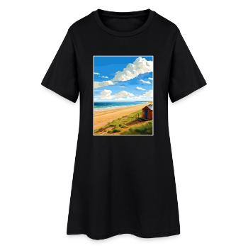 Norfolk Coast Aonb Affiche de voyage Souvenir Paint WP - Robe T-shirt Femme - noir - Devant