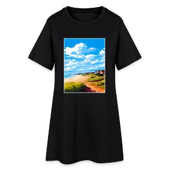 Suffolk Coast Heaths Reiseposter Souvenir WPA - Frauen T-Shirt-Kleid - Schwarz - Vorne