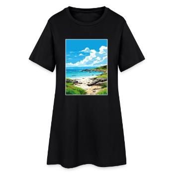 Iles Scilly, Aonb, Voyage Poster, Souvenir WPA - Robe T-shirt Femme - noir - Devant