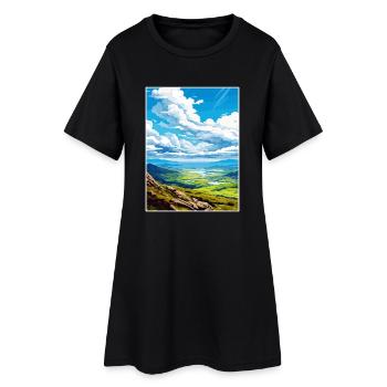 Mourne Mountains Aonb Reise Poster Souvenir WPA - Frauen T-Shirt-Kleid - Schwarz - Vorne