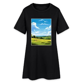 Blackdown Hills Aonb Reiseposter Souvenir WPA - Frauen T-Shirt-Kleid - Schwarz - Vorne