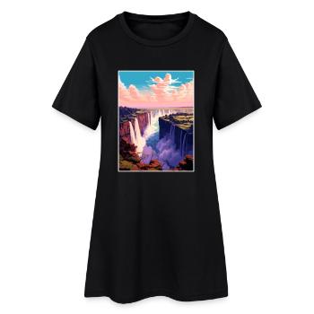 Tanzanie Affiche de voyage Souvenir Carte Postale Peinture - Robe T-shirt Femme - noir - Devant
