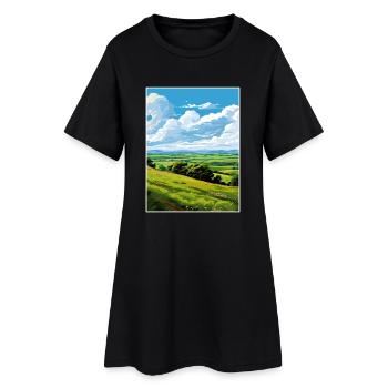 Blackdown Hills Aonb Reiseposter Souvenir WPA - Frauen T-Shirt-Kleid - Schwarz - Vorne