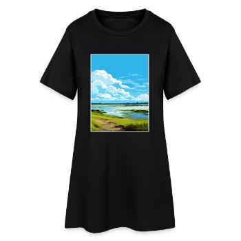 Strangford Lough Aonb Reiseposter Souvenir WPA - Frauen T-Shirt-Kleid - Schwarz - Vorne
