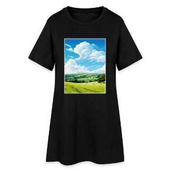 North Wessex Downs Aonb Reise Poster Souvenir WPA - Frauen T-Shirt-Kleid - Schwarz - Vorne
