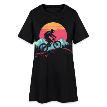 Amateurs de VTT des années 90 - Robe T-shirt Femme - noir - Devant