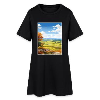 Clwydian Range und Dee Valley Aonb Reiseposter - Frauen T-Shirt-Kleid - Schwarz - Vorne