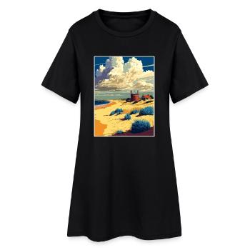 Suffolk Coast Aonb Voyage Affiche Peinture Carte Postale - Robe T-shirt Femme - noir - Devant