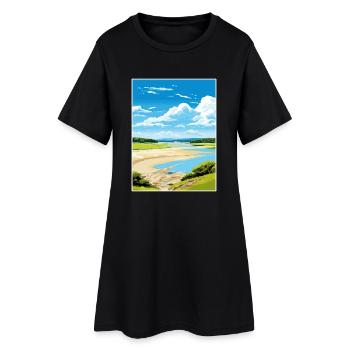 Arnside et Silverdale Aonb Voyage Poster Souvenir - Robe T-shirt Femme - noir - Devant