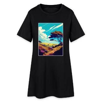 Quantock Hills Aonb Vintage Voyage Poster Souvenir - Robe T-shirt Femme - noir - Devant