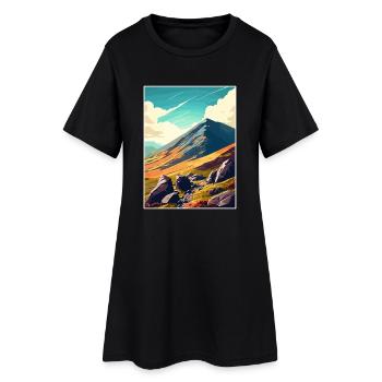 Mourne Mountains Aonb Travel Poster Souvenir WPA - Women’s T-Shirt Dress - black - Front