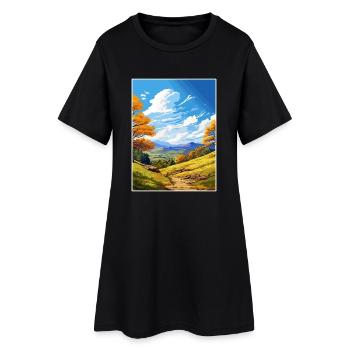 Clwydian Range und Dee Valley Aonb Reiseposter - Frauen T-Shirt-Kleid - Schwarz - Vorne