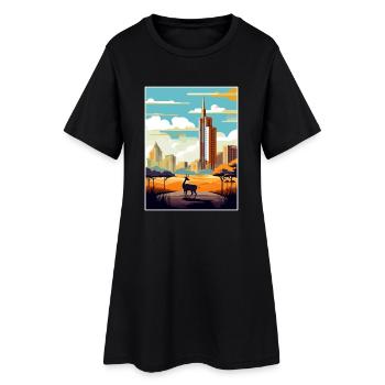 Nairobi Kenya Voyage Affiche Souvenir Peinture WPA - Robe T-shirt Femme - noir - Devant
