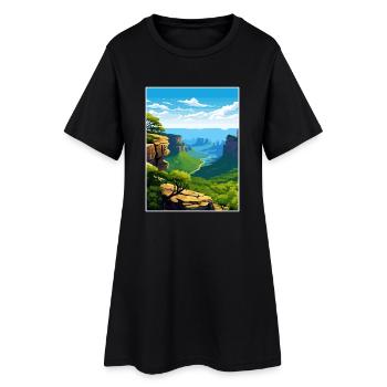 Afrique du Sud Voyage Affiche Souvenir Carte Postale Peinture - Robe T-shirt Femme - noir - Devant