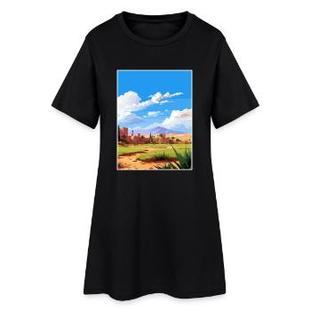 Taroudant Maroc Affiche de voyage Peinture Souvenir WPA - Robe T-shirt Femme - noir - Devant